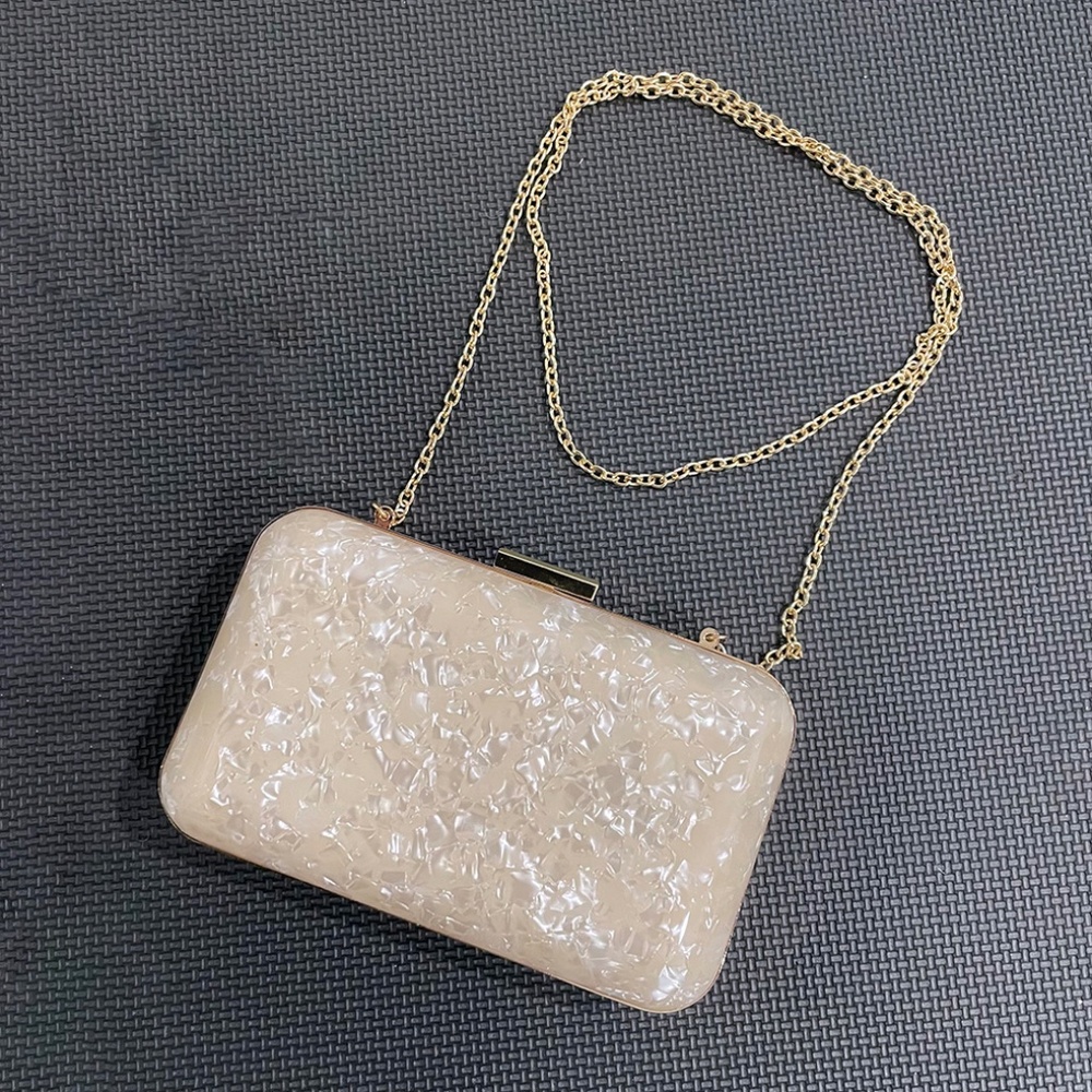 NWT INC Hard Acrylic Clutch